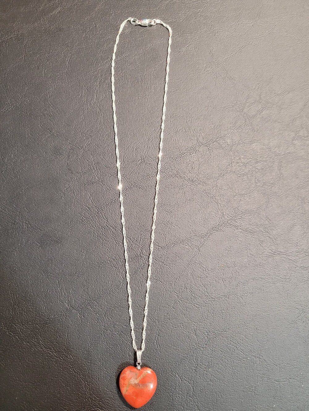 Stone Pendant Heart Necklace